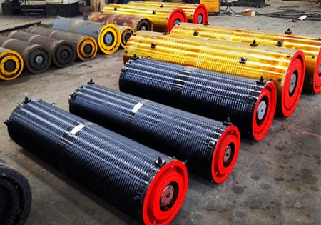 Crane rope drum
