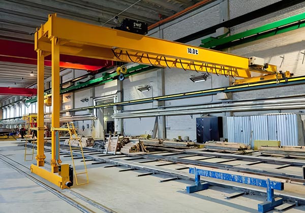 Double girder semi gantry crane