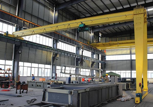 Single girder semi gantry crane