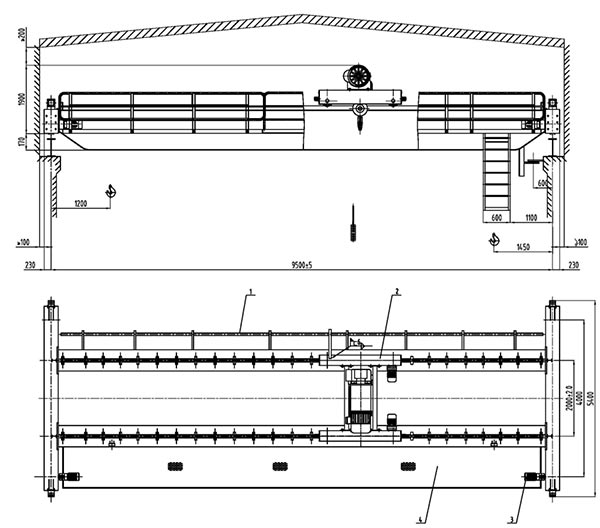 overhead crane sketch