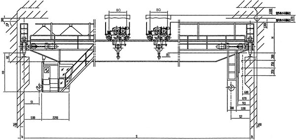 overhead bridge crane sketch