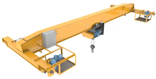 Motor-driven single beam overhead crane